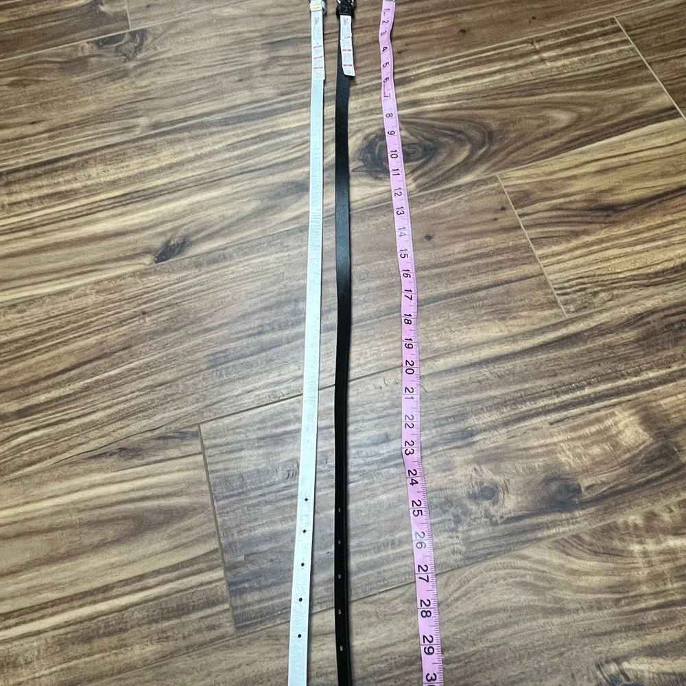 Lot of 2 Justice girl’s black & silver sparkle belt NWT, size Small